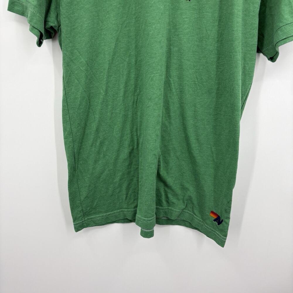 Aviator Nation T-Shirt Men's Large Global Citizen Green Short Sleeve Rainbow - Picture 3 of 5